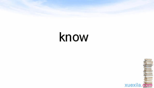 know